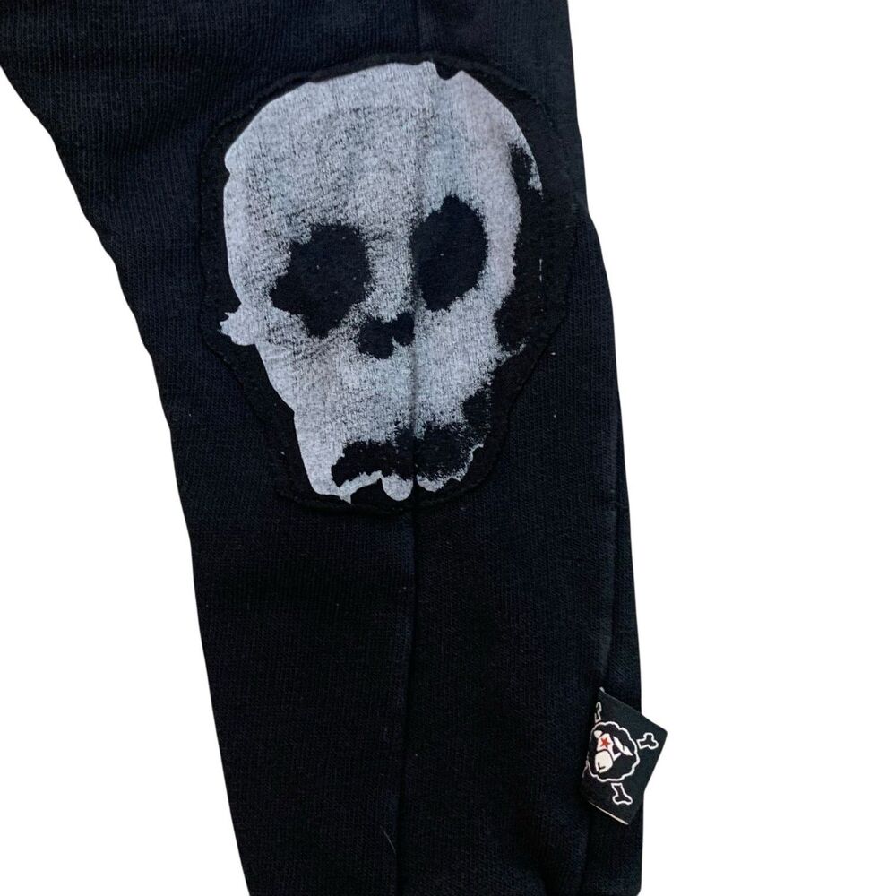 Nununu World Skull Patchwork Jogger Sweatpants Black Boys 3-4Y Unisex Israel - Picture 5 of 11